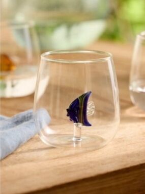 Terrain Hand Blown Fish Glass